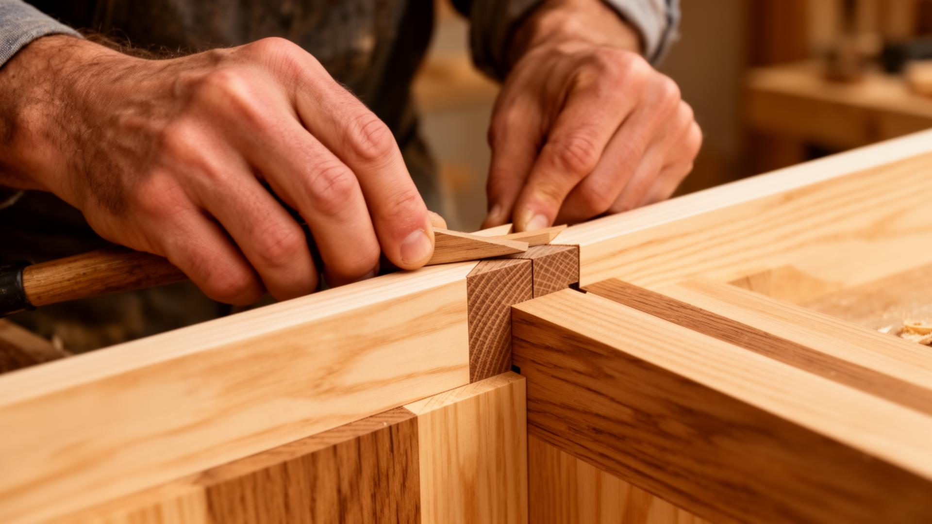 Hand-cut wood joinery