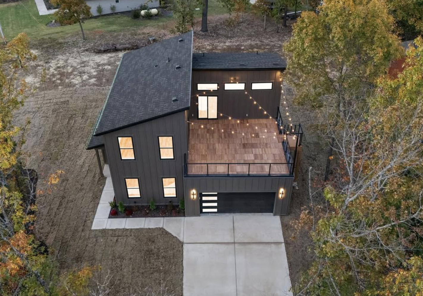 Rooftop deck above the garage