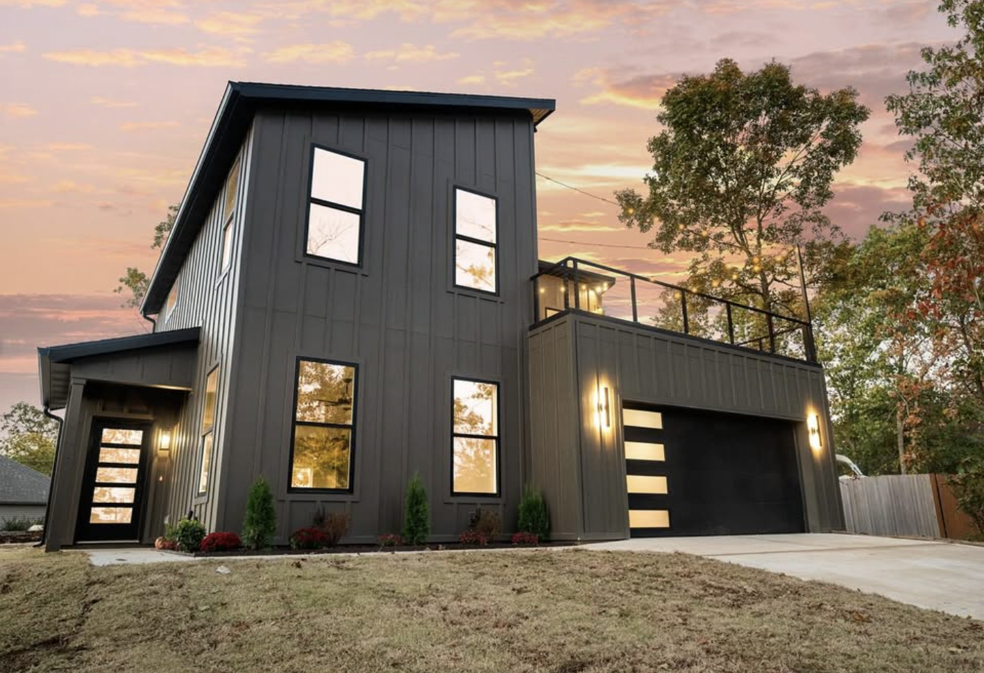 Modern board-and-batten exterior