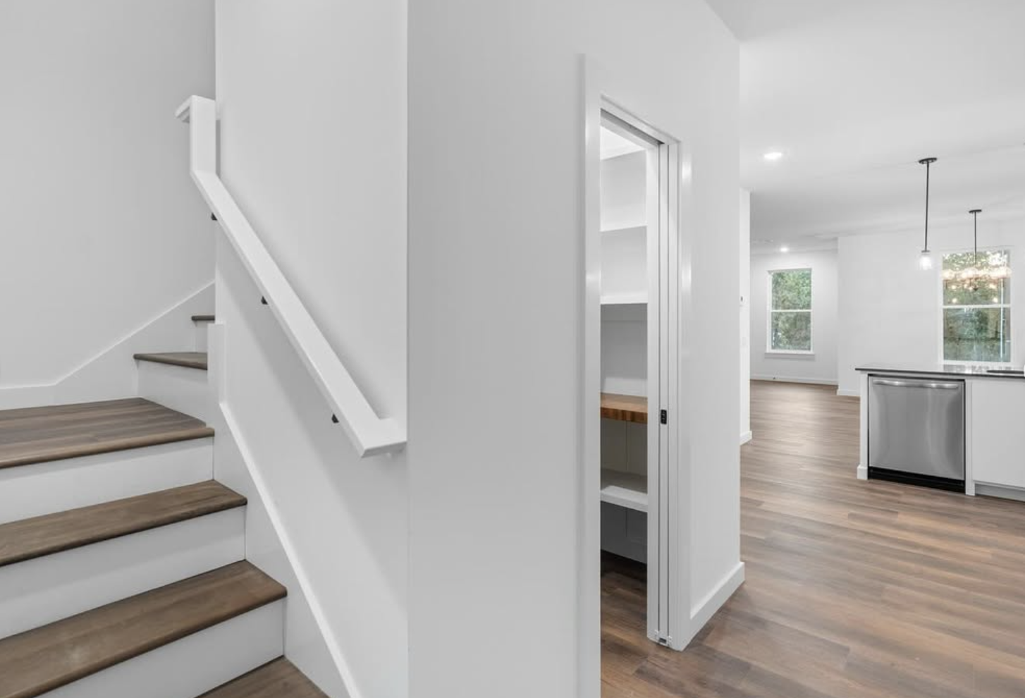 Stair Landing & Walk-In Pantry